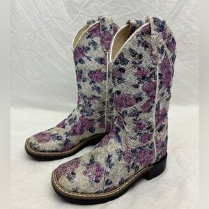 Old West Cream kids boots size 10 toddler girl